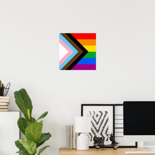LGBTQ+ Progress Pride Poster (Heimbüro)