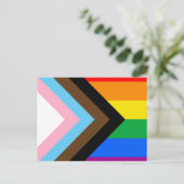 LGBTQ+ Progress Pride Postkarte (Stehend Vorderseite)
