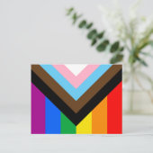 LGBTQ+ Progress Pride Postkarte (Stehend Vorderseite)
