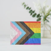 LGBTQ+ Progress Pride Postkarte (Stehend Vorderseite)