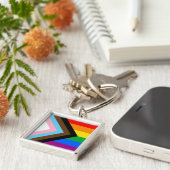 LGBTQ+ Progress Pride Schlüsselanhänger (Seite)