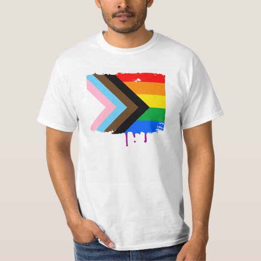 LGBTQ+ Progress Pride T-Shirt (Vorderseite)