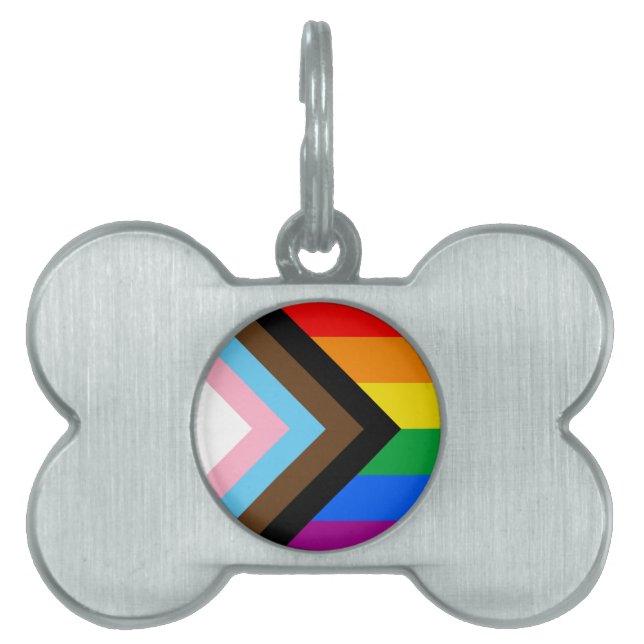 LGBTQ+ Progress Pride Tiermarke (Vorderseite)