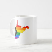 LGBTQ-Progress-Prix des Staatsstolzes West Virgini Kaffeetasse (Vorderseite Links)