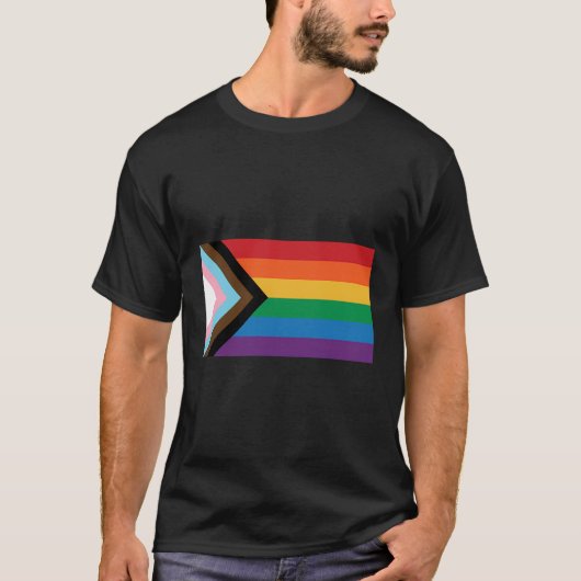 LGBTQ+ Progress-Prix-Flag T-Shirt (Vorderseite)