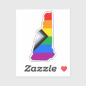 LGBTQ-Progress-Prix für den neuen Staatsstolz Hamp Aufkleber (Blatt)