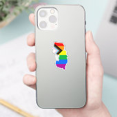LGBTQ-Progress-Prix für den Staatsstolz New Jersey Aufkleber (Telefon)