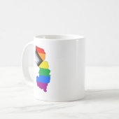 LGBTQ-Progress-Prix für den Staatsstolz New Jersey Kaffeetasse (Vorderseite Links)