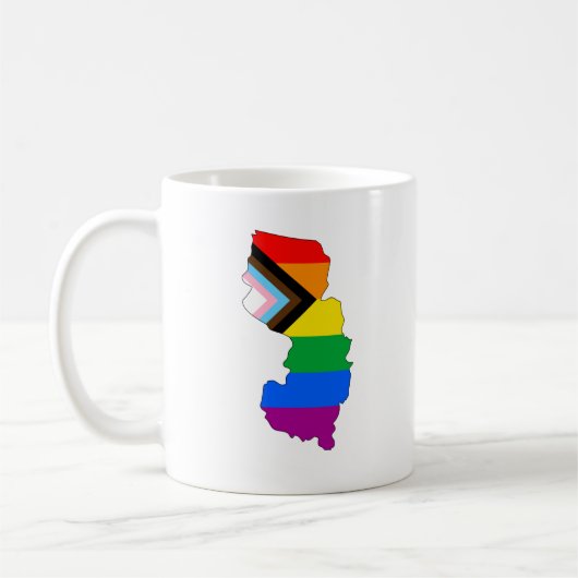 LGBTQ-Progress-Prix für den Staatsstolz New Jersey Kaffeetasse (Links)