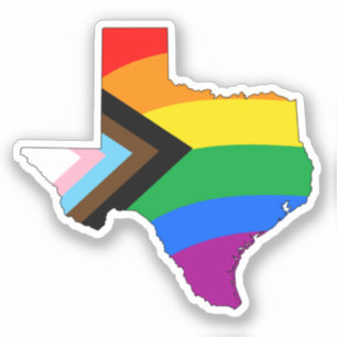 LGBTQ-Progress-Prix für Texas-Staatsstolz Aufkleber