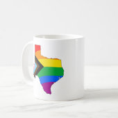 LGBTQ-Progress-Prix für Texas-Staatsstolz Kaffeetasse (Vorderseite Links)