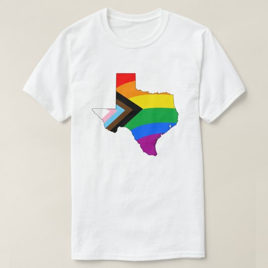 LGBTQ-Progress-Prix für Texas-Staatsstolz T-Shirt (Design vorne)