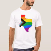 LGBTQ-Progress-Prix für Texas-Staatsstolz T-Shirt (Vorderseite)