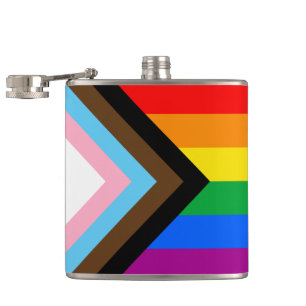 LGBTQ+ Progress Stolz Flachmann