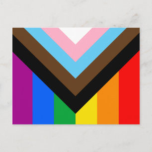 LGBTQ+ Progress Stolz Postkarte