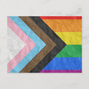 LGBTQ+ Progress Stolz Postkarte