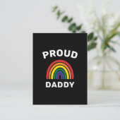LGBTQ Proud Daddy Gay Pride Rainbow Vatertag Postkarte (Stehend Vorderseite)