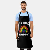 LGBTQ Proud Daddy Gay Pride Rainbow Vatertag Schürze (Getragen)