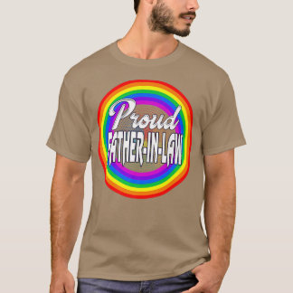 LGBTQ Proud Fatherinlaw Gay Pride LGBT Ally Rainbo T-Shirt