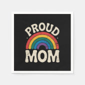 LGBTQ Proud Mama Gay Pride Rainbow Mother Day Serviette (Vorderseite)