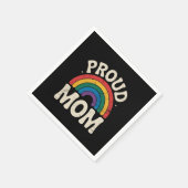 LGBTQ Proud Mama Gay Pride Rainbow Mother Day Serviette (Ecke)