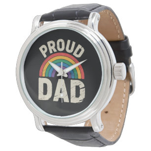 LGBTQ Proud Vater Gay Pride LGBT Allly Vatertag Armbanduhr