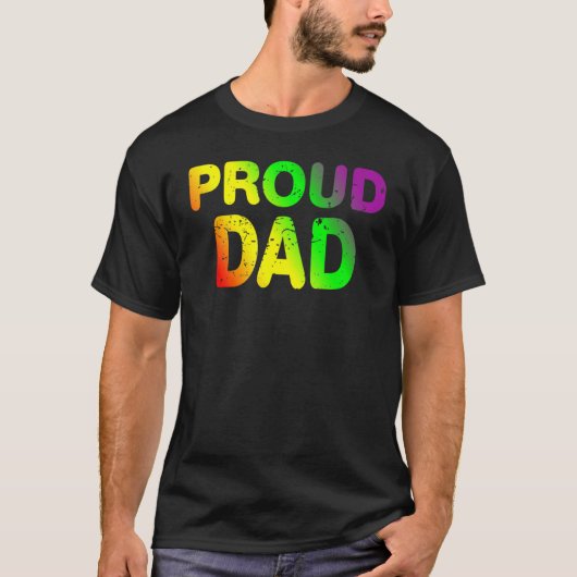 Lgbtq Proud Vater Gay Pride Lgbt Ally Rainbow Pate T-Shirt (Vorderseite)