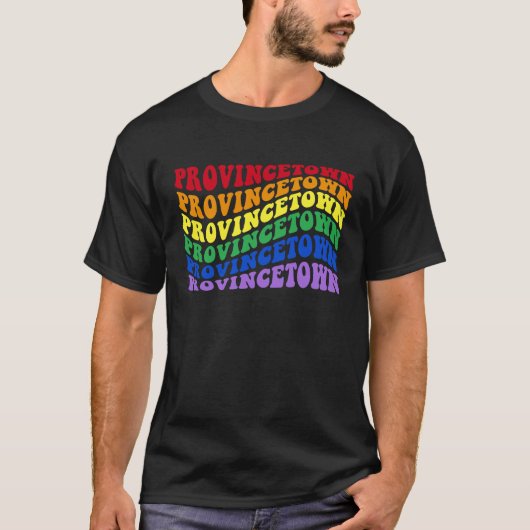 LGBTQ Provincetown Cape Cod Gay Pride LGBT Rainbow T-Shirt (Vorderseite)