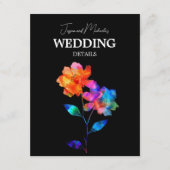 🌈 LGBTQ QR code Wedding Details Petals & Pride  Begleitkarte (Vorderseite)