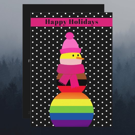 Lgbtq que Gay Snowman Weihnachtskarte Feiertagskarte