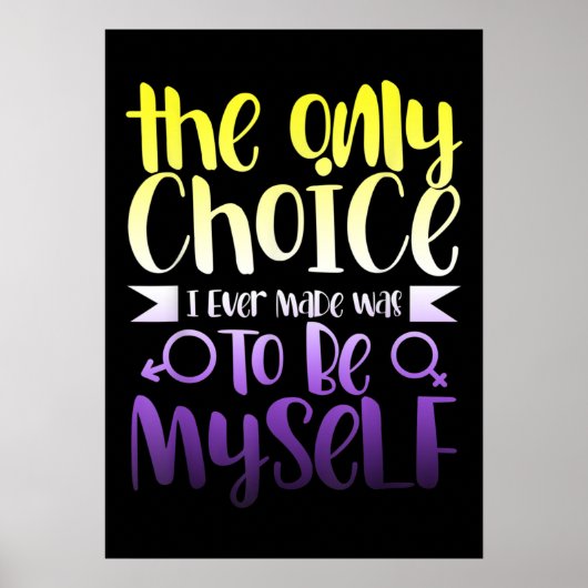 LGBTQ Que, nichtbinär, androgynisch, nicht binär Poster (Vorne)