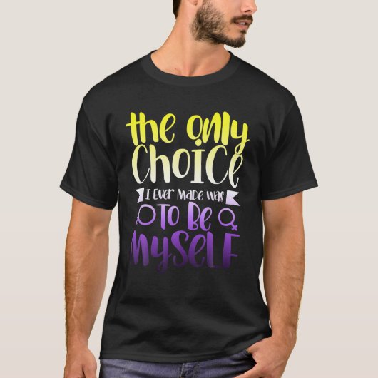 LGBTQ Quee nichtbinäre Identität Androgyne NichtBi T-Shirt (Vorderseite)
