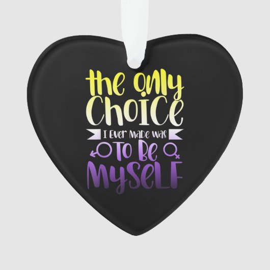 LGBTQ Queer Nonbinary Androgynous Non Binary Ornament (Vorderseite)