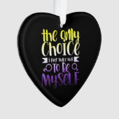 LGBTQ Queer Nonbinary Androgynous Non Binary Ornament (Vorderseite)