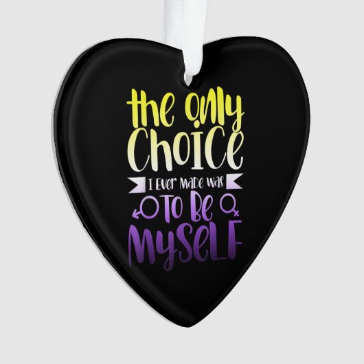 LGBTQ Queer Nonbinary Androgynous Non Binary Ornament (Vorderseite)