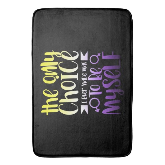 LGBTQ Queer Nonbinary Androgyon Non Binary Badematte (Vorderseite Vertikal)