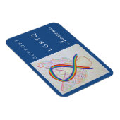 LGBTQ Rainbow Awareness Ribbon Angel Magnet (Rechte Seite)