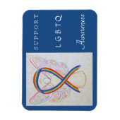 LGBTQ Rainbow Awareness Ribbon Angel Magnet (Vertikal)