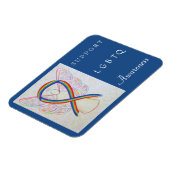 LGBTQ Rainbow Awareness Ribbon Angel Magnet (Linke Seite)