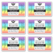 LGBTQ Rainbow-Bart-Öl-Etikett mit Inhaltsstoffen Aufkleber (Vorderseite)