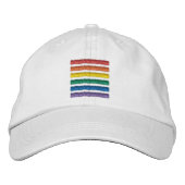 LGBTQ+ Rainbow Bestickte Baseballkappe (Vorderseite)