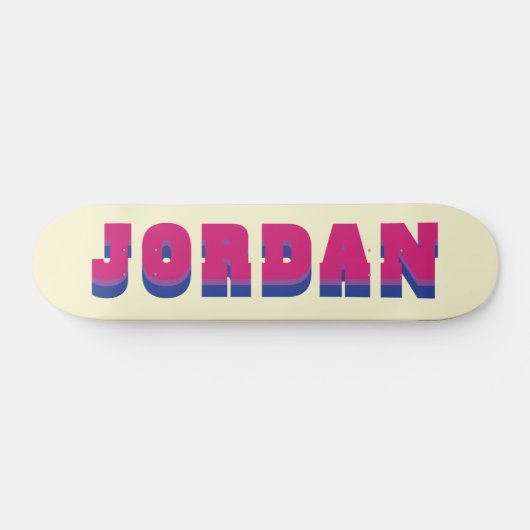 LGBTQ Rainbow Bisexual Prilag Individuelle Name Skateboard (Horizontal)