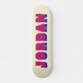 LGBTQ Rainbow Bisexual Prilag Individuelle Name Skateboard (Vorne)