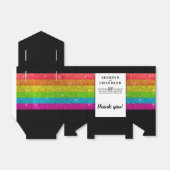 LGBTQ Rainbow Black Chic Modern Wedding Glitzer Geschenkschachtel (Ungefaltet)