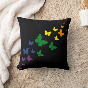 LGBTQ Rainbow Butterfly Trail Kissen