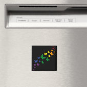 LGBTQ Rainbow Butterfly Trail Magnet (In Situ (Geschirrspüler))
