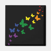 LGBTQ Rainbow Butterfly Trail Magnet (Vorne)