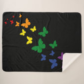 LGBTQ Rainbow Butterfly Trail Sherpadecke (Vorderseite (Horizontal))