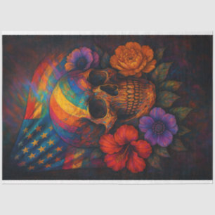 LGBTQ-Rainbow-Decoupage-Papier für Schädel und Fah Seidenpapier