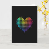 Lgbtq Rainbow Dot Heart Card Karte (Gelbe Blume)